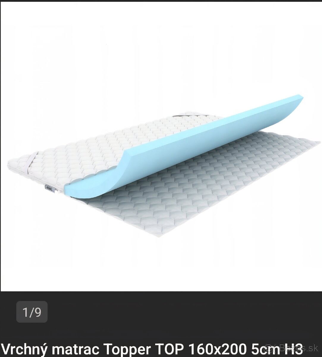 Vrchný matrac topper 160x200
