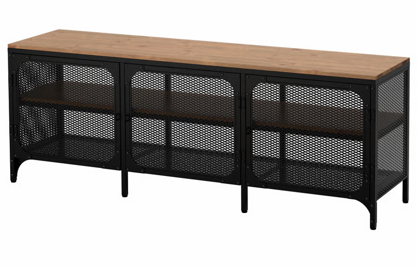 FJÄLLBO Skrinka na TV, čierna, 150x36x54 cm