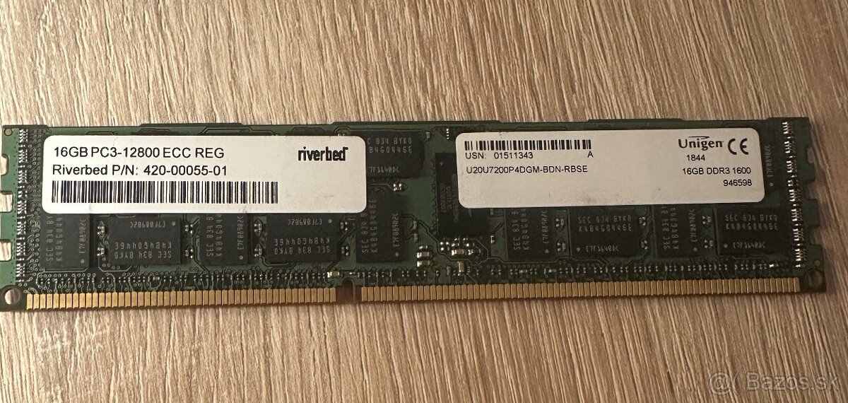 Serverová pamäť Riverbed 16GB PC3-12800 DDR3 ECC REG