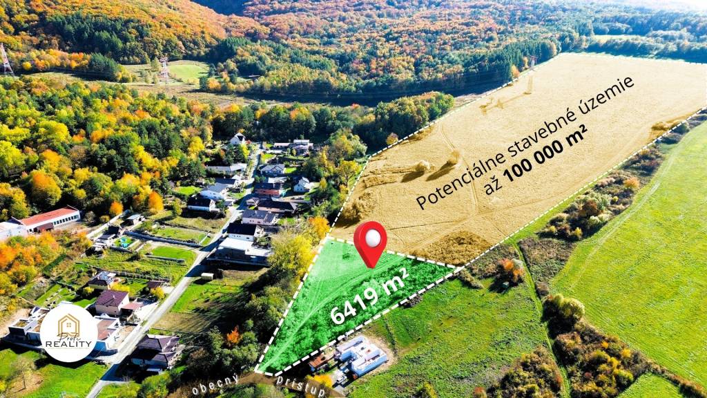 PREDAJ | Pozemok pre 8 RD - Podhradík | 6419 m² | Okamžitá v