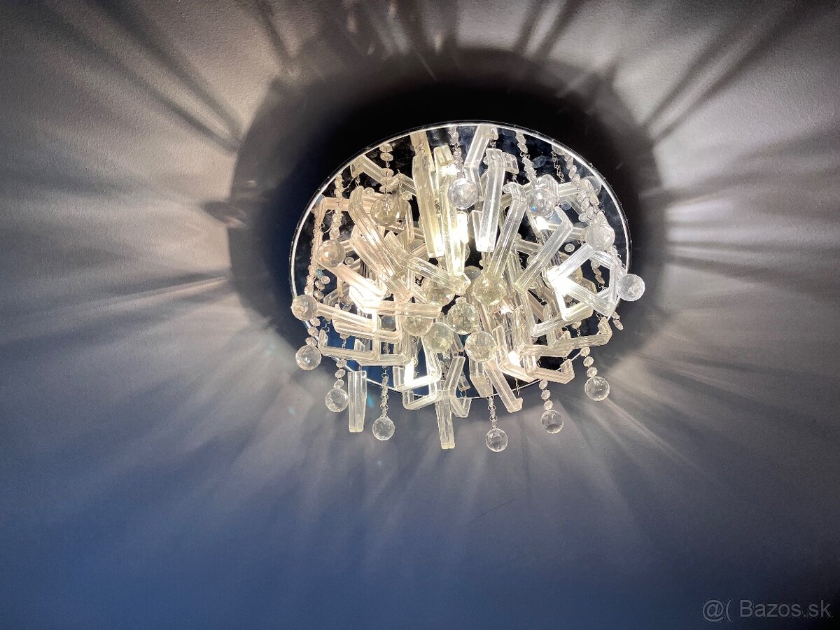 2 kusy sklenená led lampa