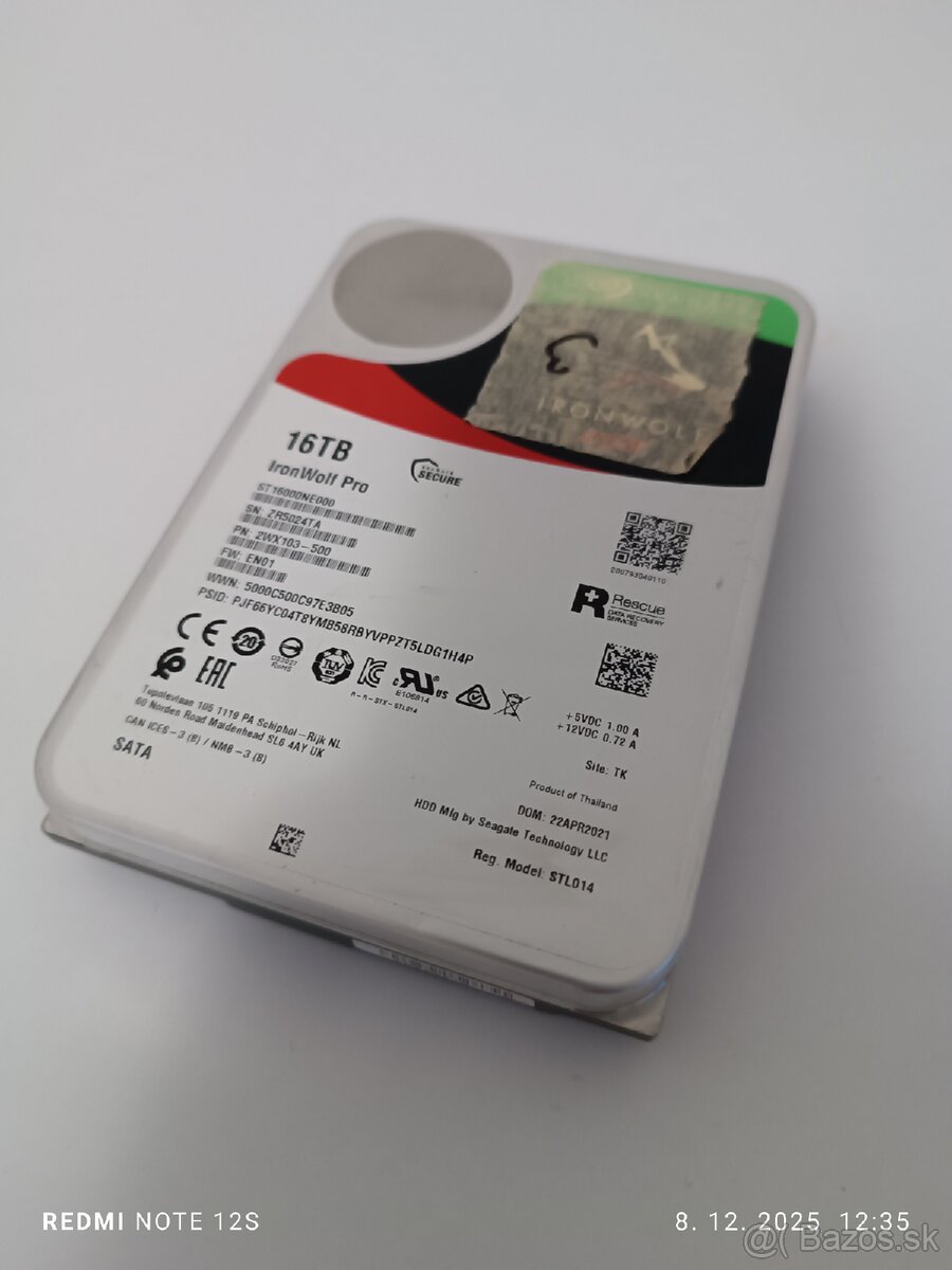 disk 16TB hdd seagate ironwolf pro