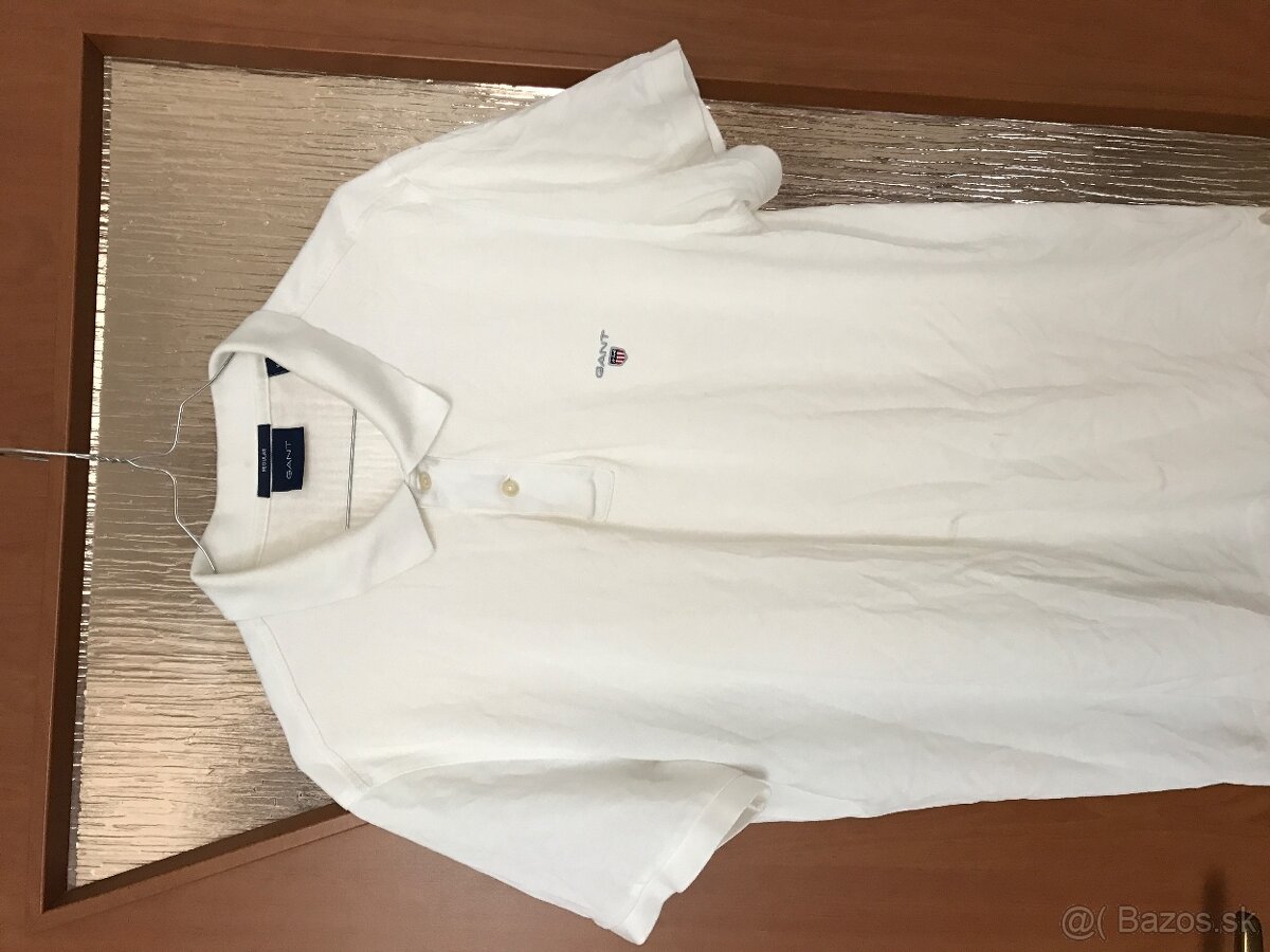 GANT originál white pánske polotricko XL