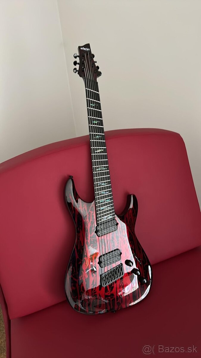 Schecter C-7 Multiscale Silver Mountain - Blood Moon