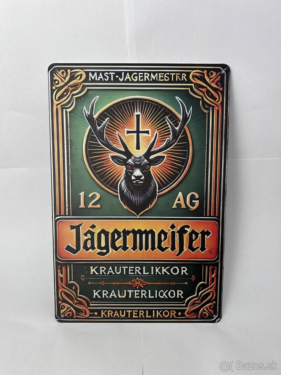 Plechová ceduľka do garáže - Jägermeister