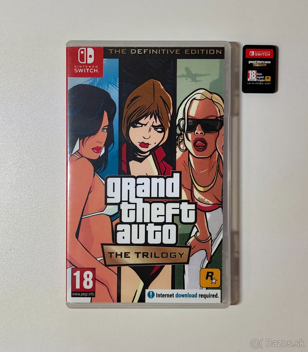Predám hru GTA The Trilogy na Nintendo Switch