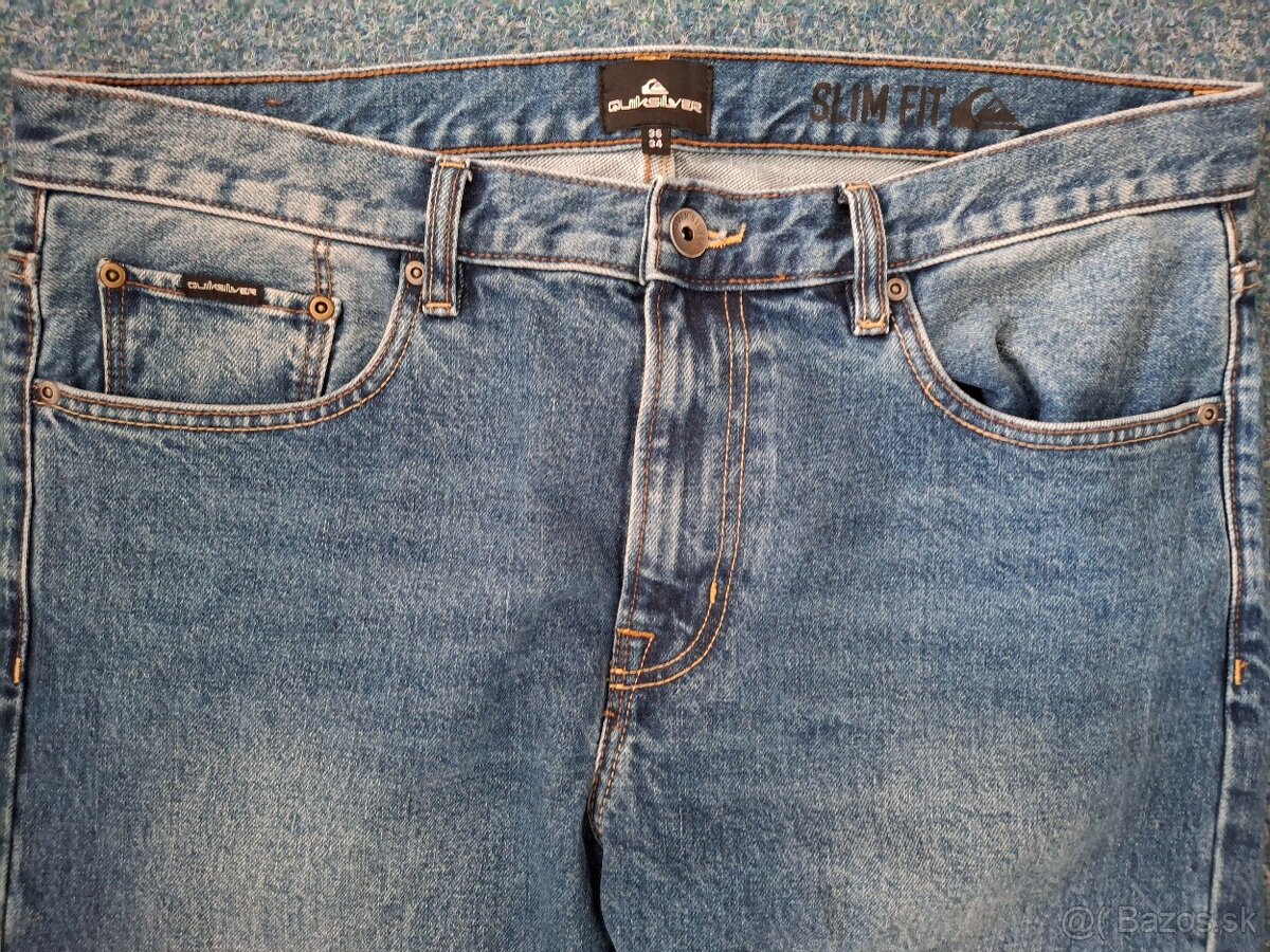 predam kvalitne rifle dzinsy QUIKSILVER Denim slim fit