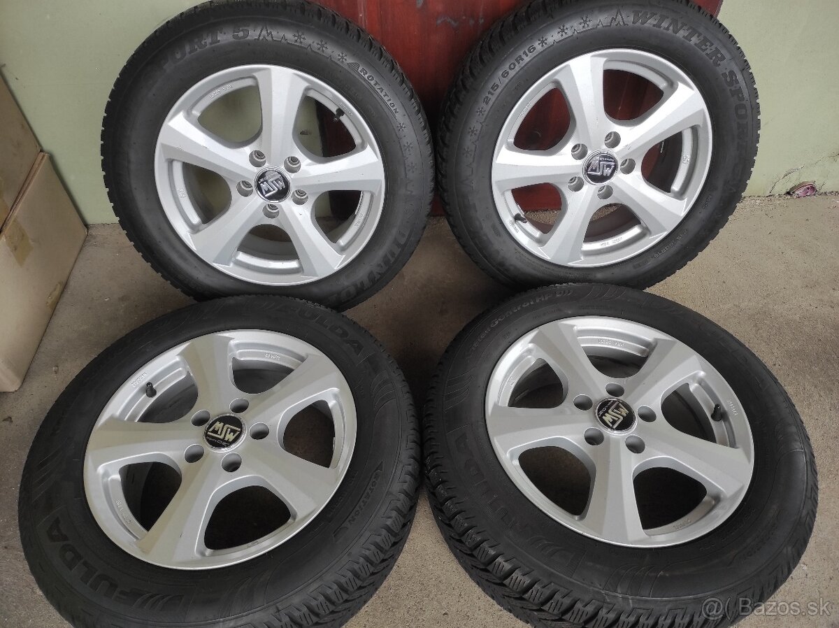 Zimná sada 16" 5x112 VW, Škoda 215/60 R16
