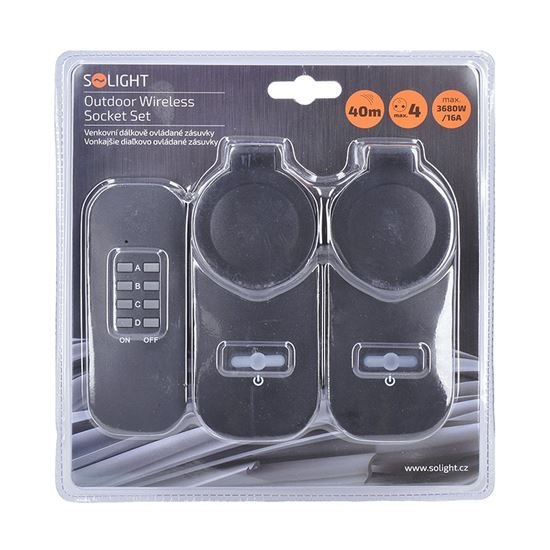 Solight remote controlled outdoor sockets set