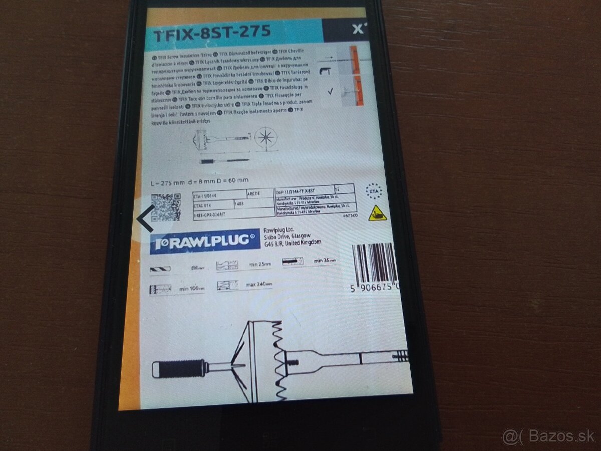 Predám fasádne hmoždinky Knauf Rawlplug