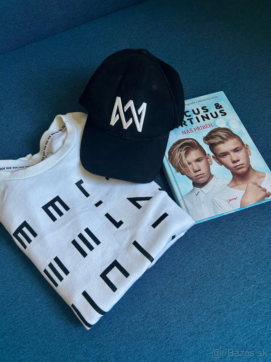 Marcus and Martinus merch (mikina, šiltovka, kniha)