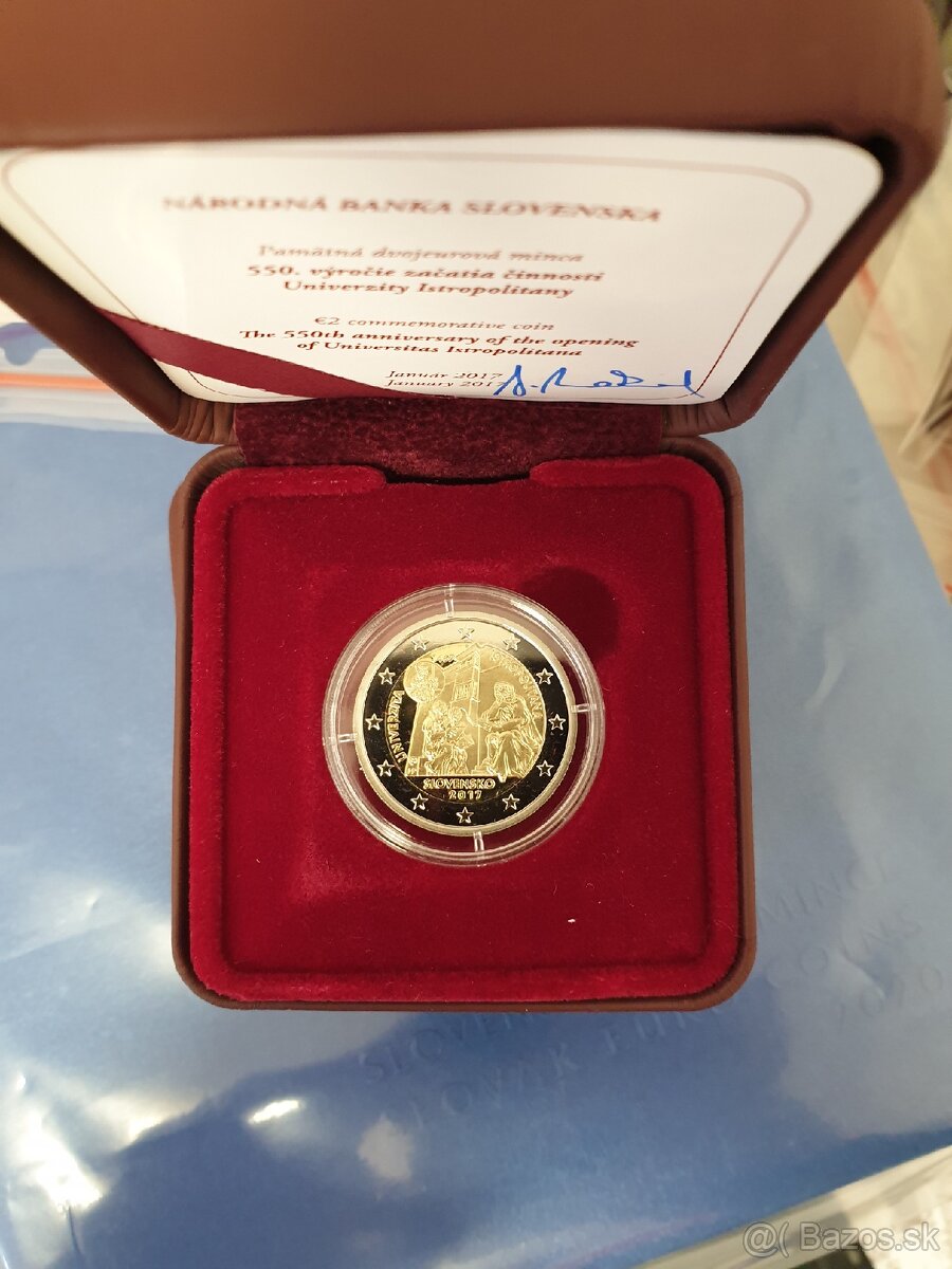 2€ Univerzita Istropolitana s podpisom Guvernéra
