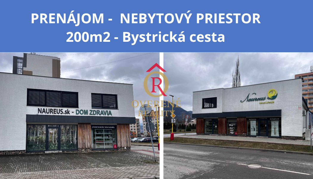 Prenájom : Reprezentatívny obchodný priestor 200 m² – Ružomb