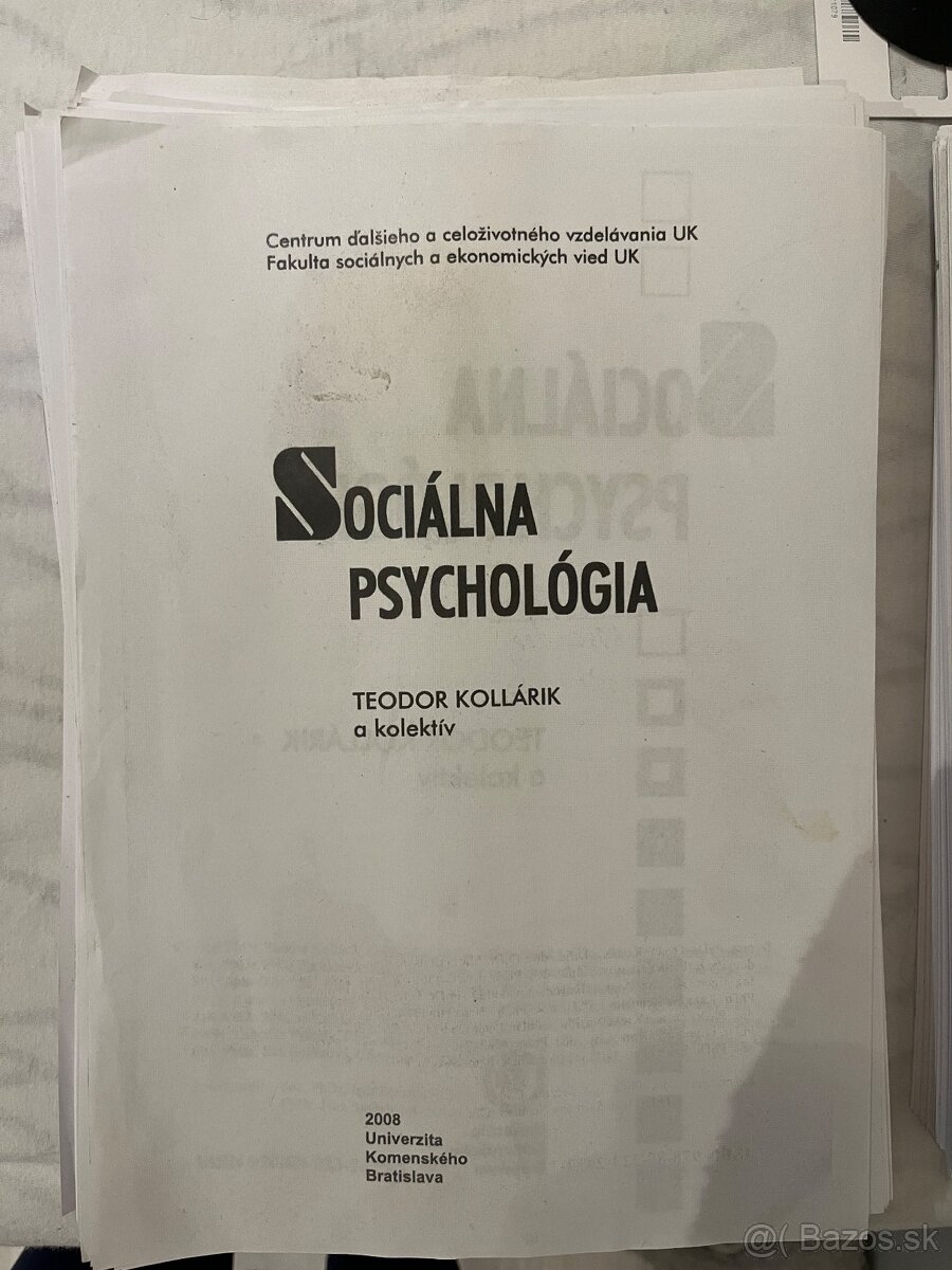 Darujem vytlačené knihy - študenti psychológie