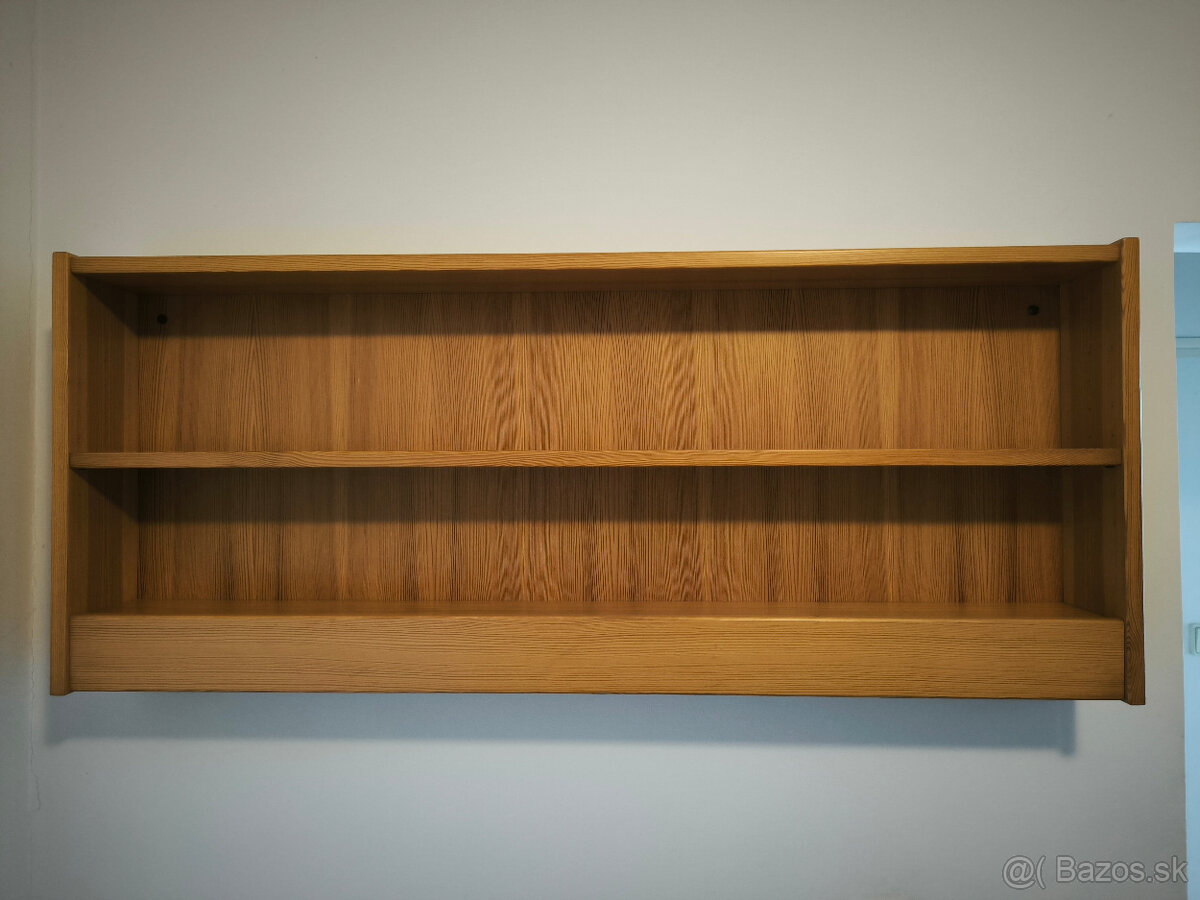 2x Drevenné závesné police z masívu