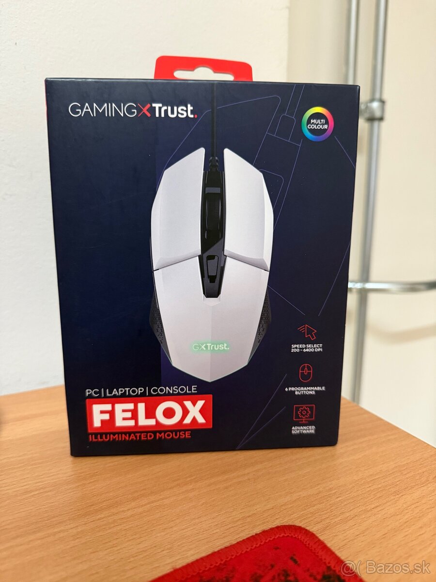 🖱️ Predám úplne novú hernú myš Trust GXT Felox