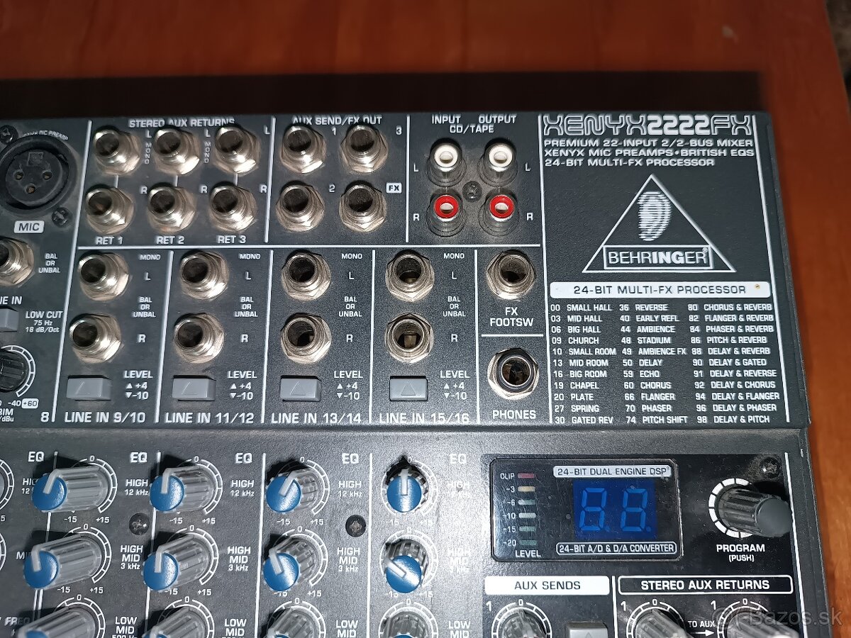 Predám mixpult Behringer Xenyx 2222FX