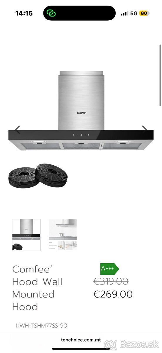 Predám nový odsávač pár COMFEE