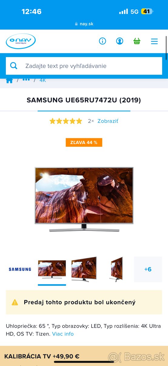 Televízor Samsung 164cm