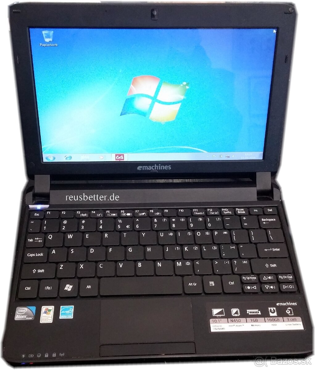 Netbook na diagnostiku Acer EM350