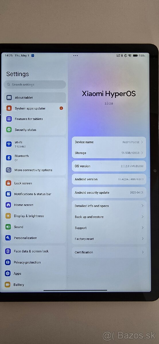 Predám tablet Red mi Pad SE