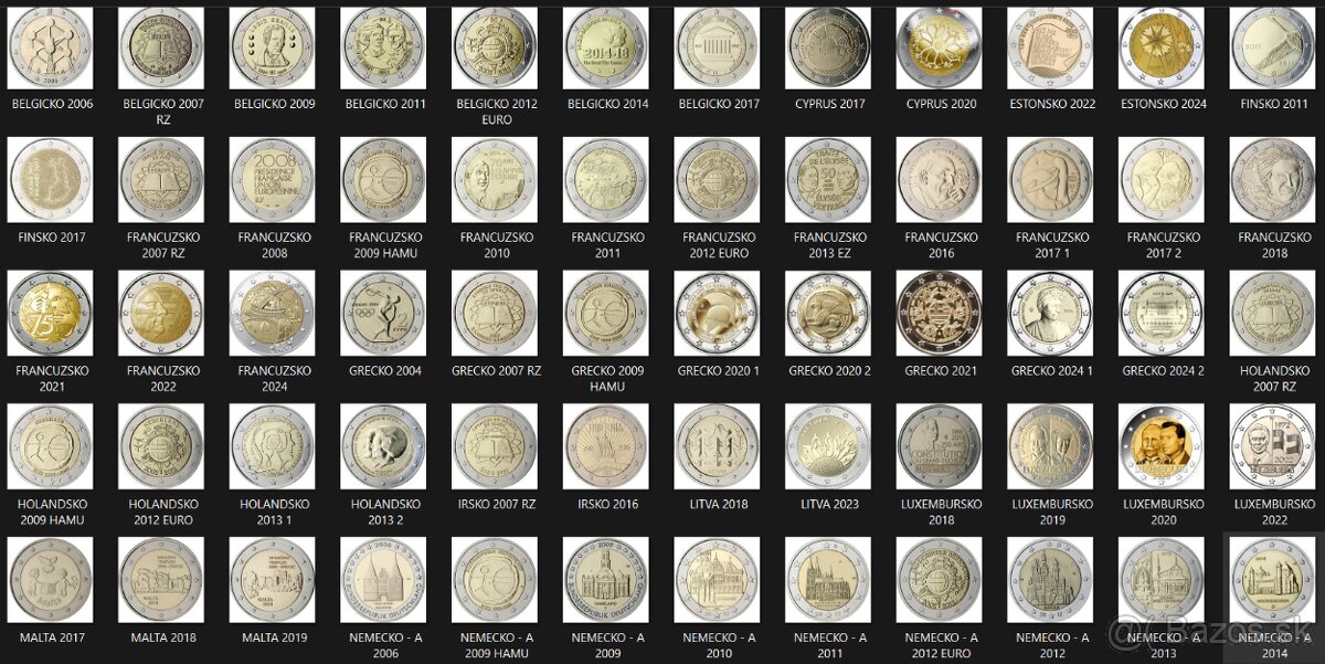 Pamätné 2 EURO - UNC + OBEH