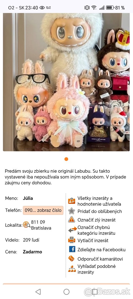 Labubu POZOR Podvod