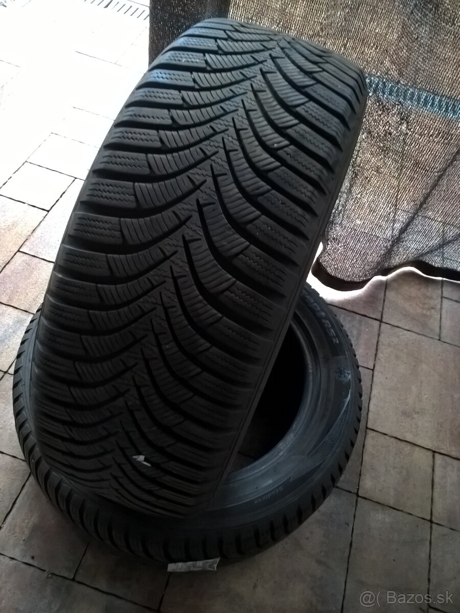 2+2 ks ZIMNÉ 205/55 R16 91H dezén cca 7-8 mm rok 2020 - 2022