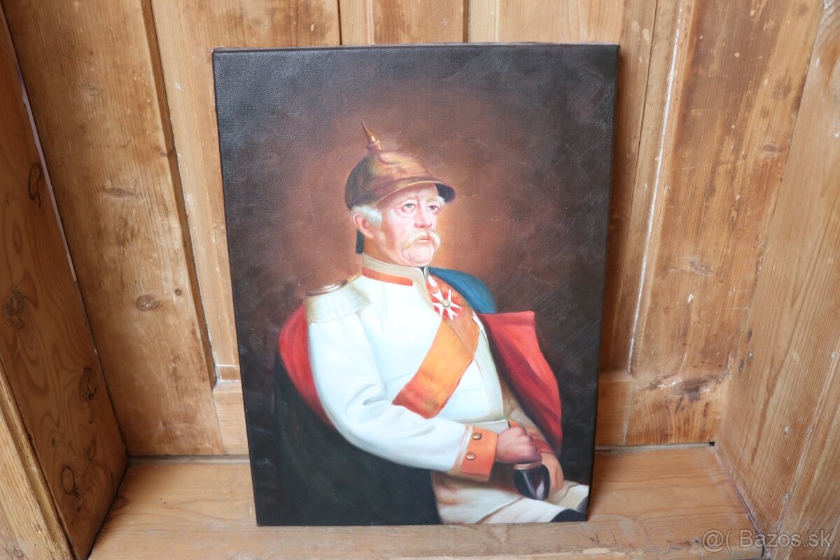 Malovaný obraz helma Otto von Bismarck - reprodukce - 225X)