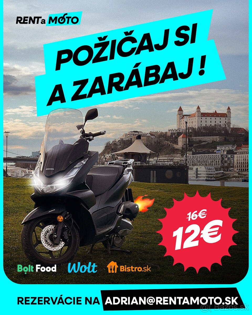 Prenájom skútrov od 12€ na deň
