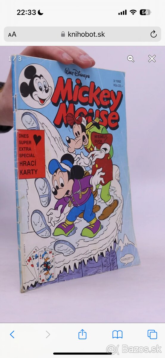 Kupim komiks Mickey Mouse 3/1992 aj s prílohou