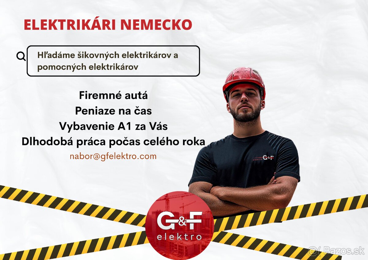 Elektrikár/ Pomocný elektrikár do Nemecka