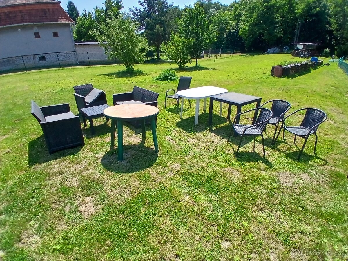 Zahradny nabytok,slnecnik,kotlina,gril,stolicky