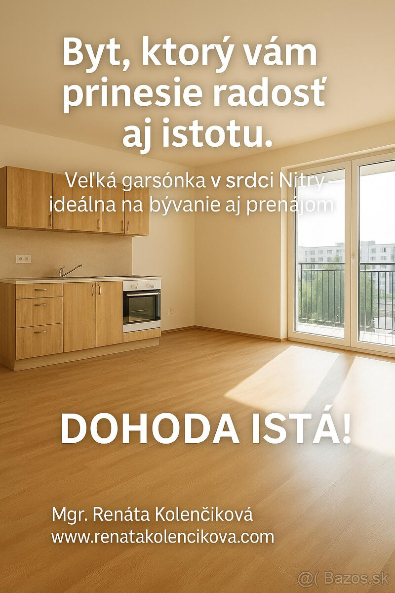 Veľká garsónka s balkónom a pivnicou – Nový Polygón