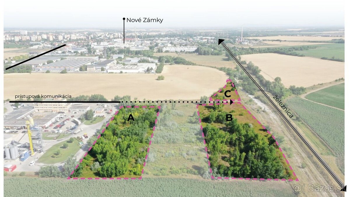 Predaj pozemkov v priemyselnej zóne - Nové Zámky