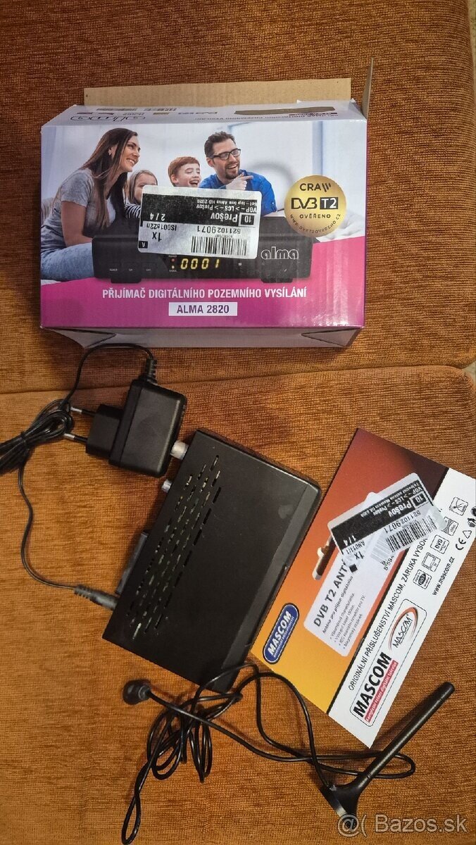 setobox ALMA 2820 komplet krabica + dvbt antena gratis