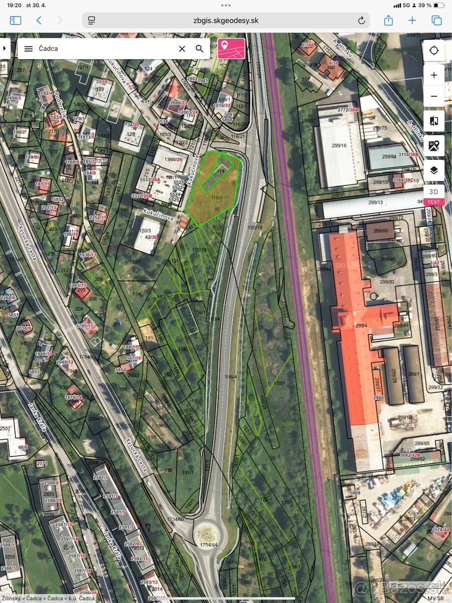 Prenájom pozemku v centre Čadce