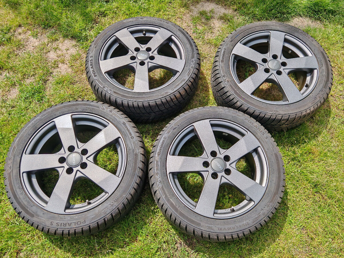 5x100 R16 6.5J ET38 + 215/45R16 Zimné 4x7.6mm