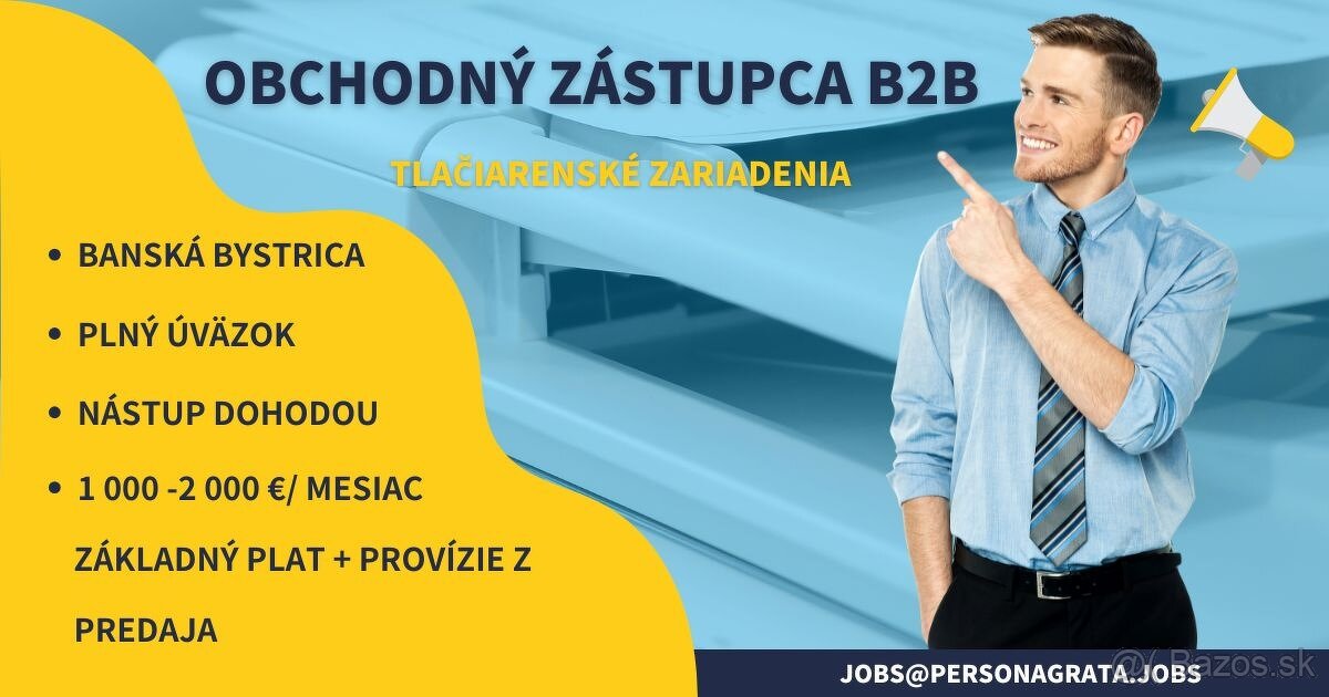 Obchodný zástupca B2B - tlačiarenské zariadenia