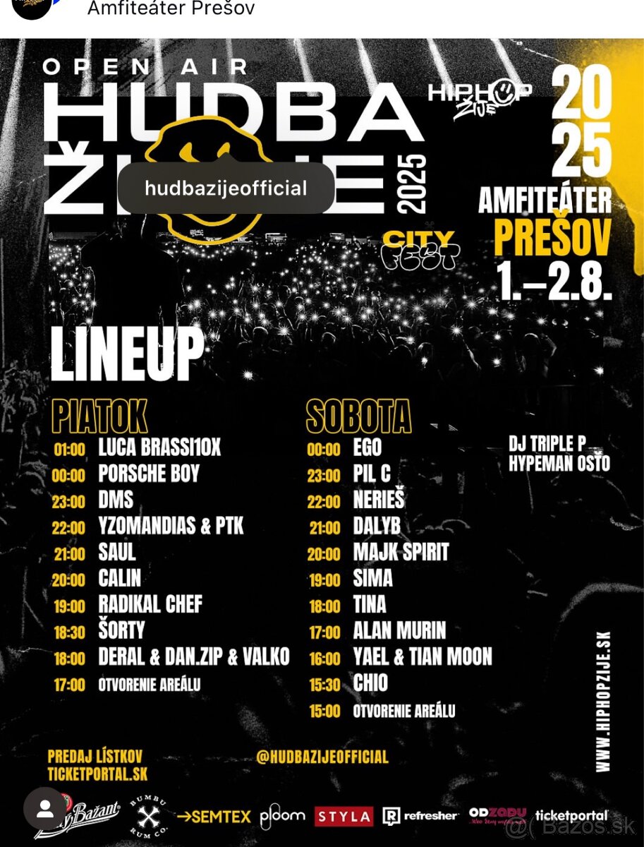 Predam 2 VIP LÍSTKY NA ZAJTRA