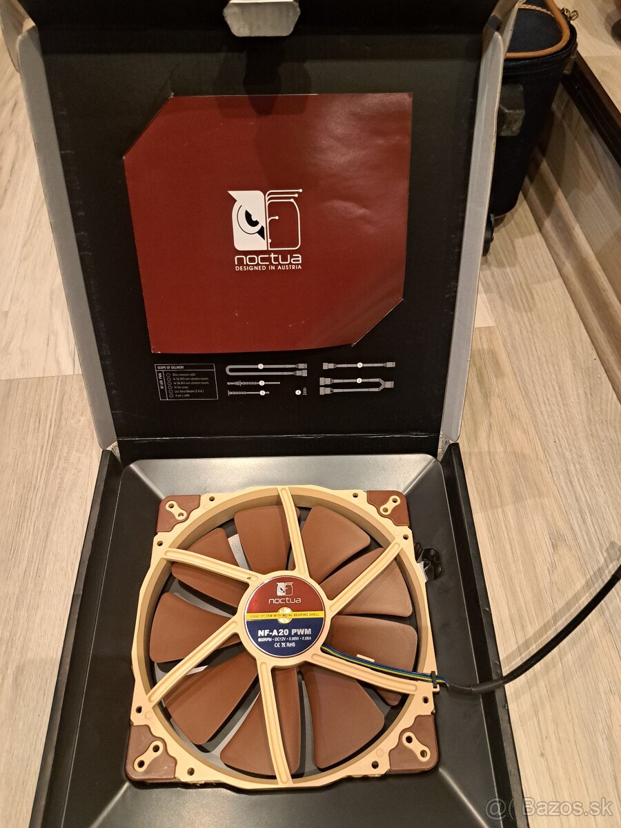 NOCTUA NF-A20-PWM, 200x200x30 mm, 4-pin, 800 RPM