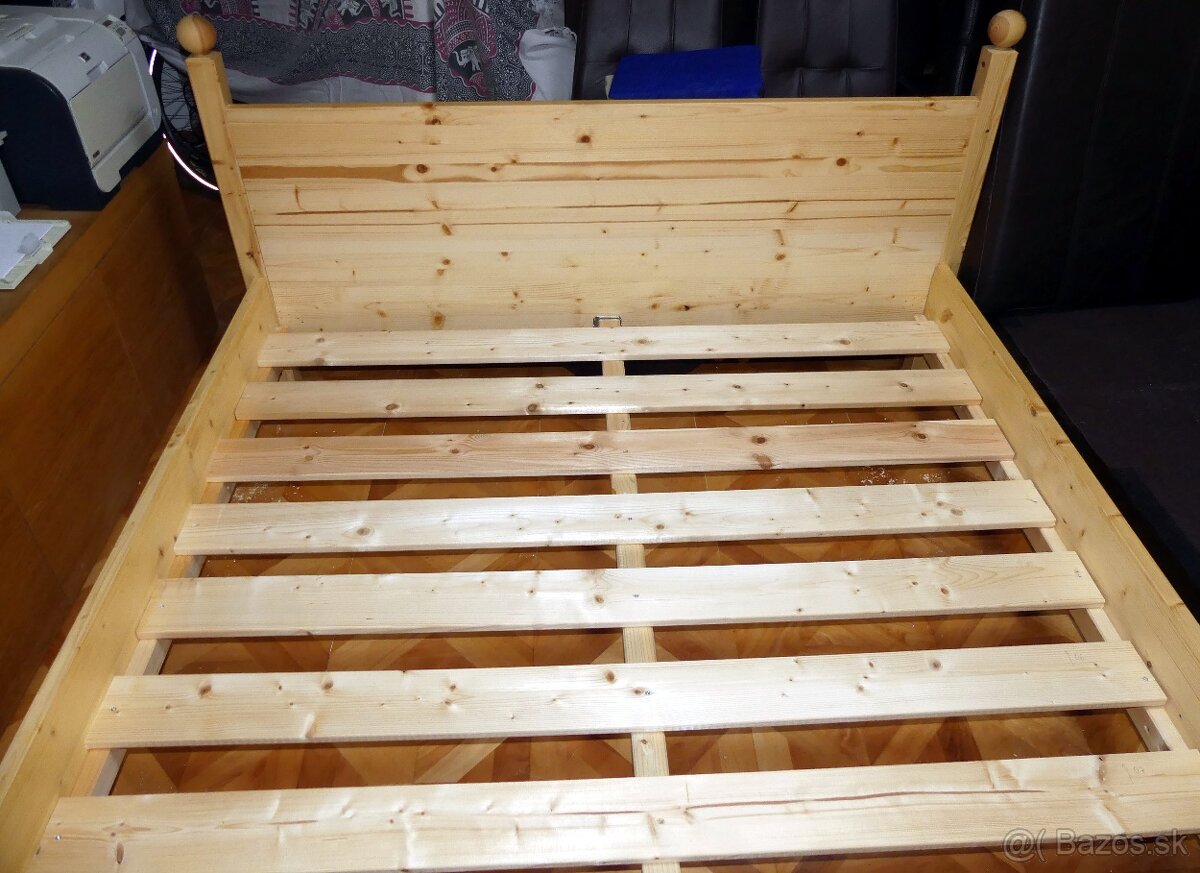 masivna postel 160x200 cm, vyrobena na zakazku, kvalita