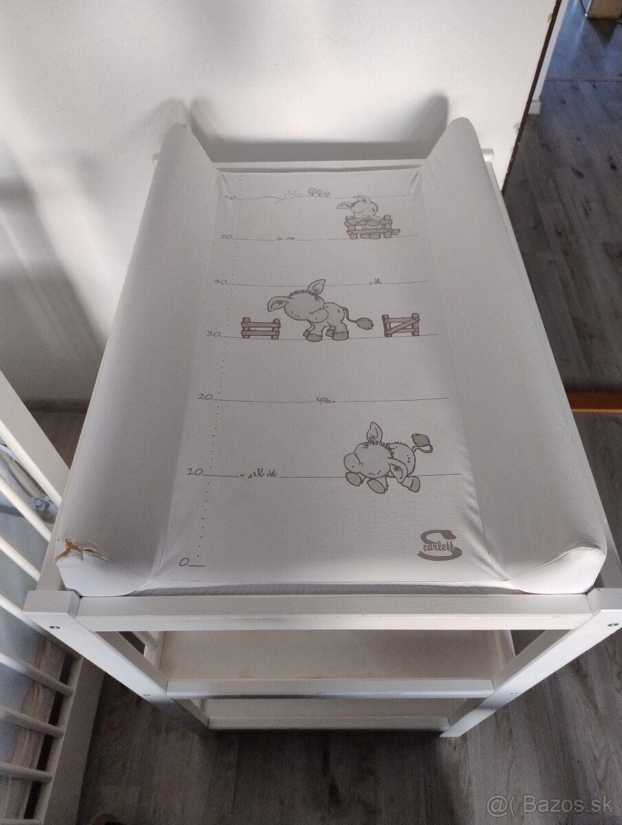 Prebaľovací pult s podložkou