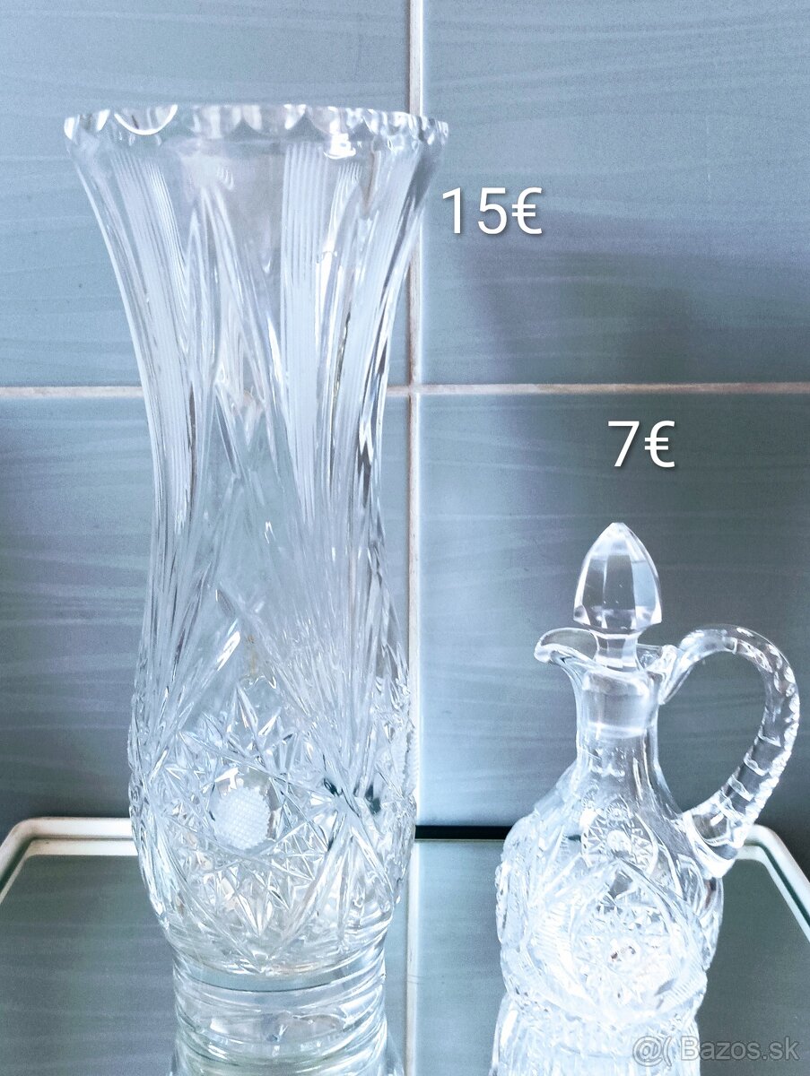 Krištáľ - misa , váza , poháre,