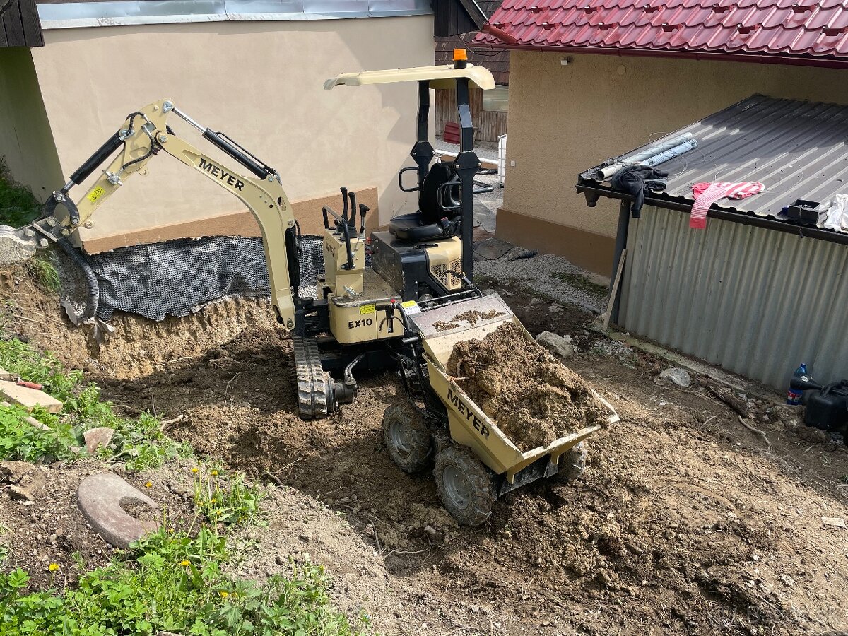 Zemné a výkopové práce, minibager
