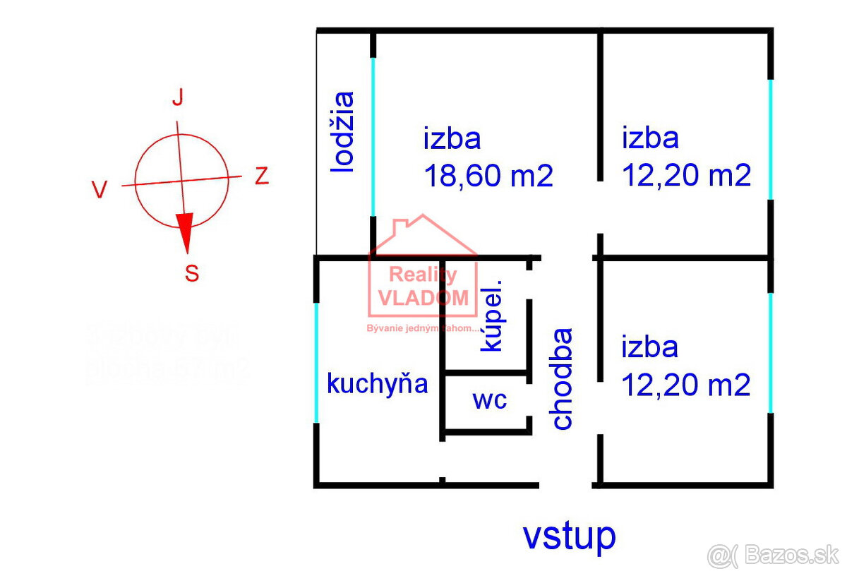 Veľký 3 izbový byt s parkovaním, Sabinovská ul., Prešov.