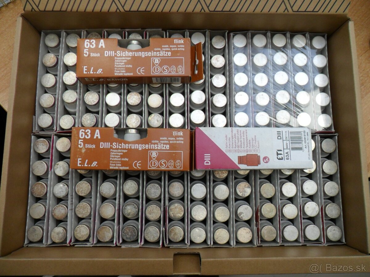 Patrónová tavná poistka 63A,50A,35A,25A