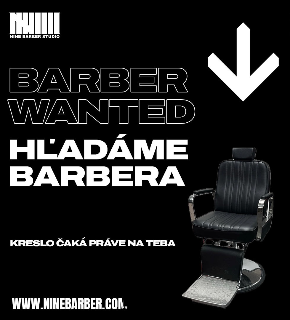 Hľadáme BARBERA do NINE BARBER STUDIO