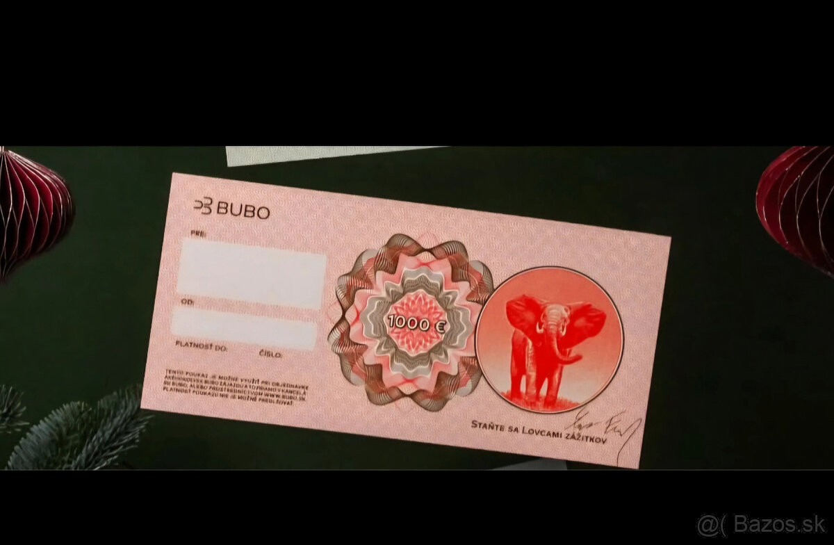 darčeková poukazka BUBO