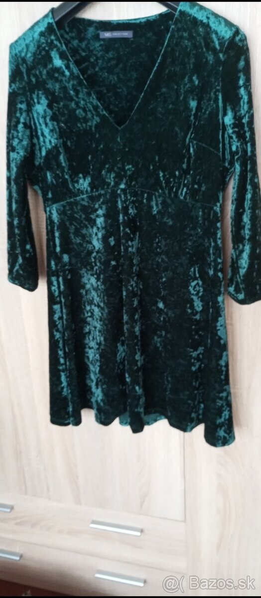 Dámske velurove šaty xl dlhý rukáv M&S